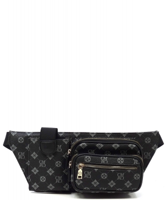 CM Monogram Fanny Bag Waist Bag CM1480 BLACK